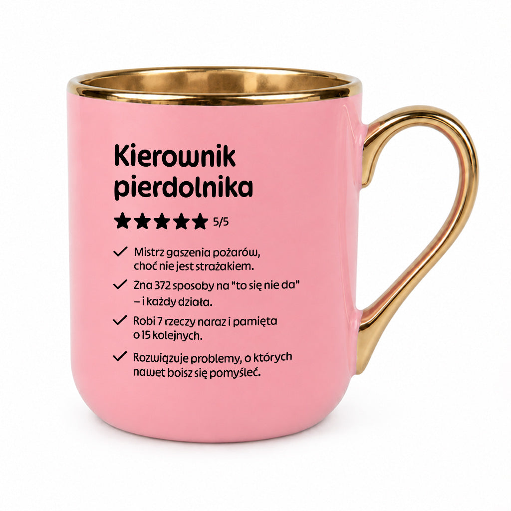Kubek z nadrukiem "Kierownik pierdolnika"