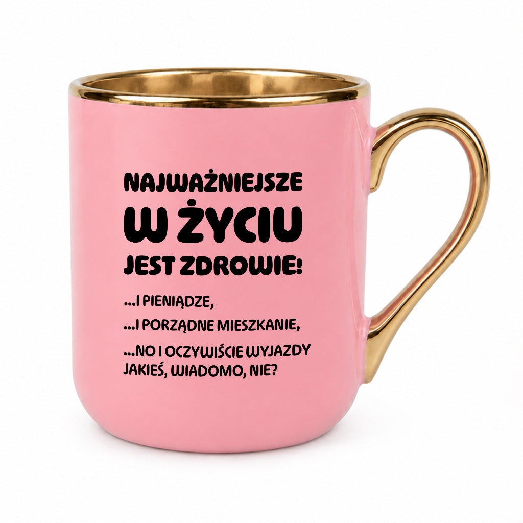 Kubek z nadrukiem - "Najważniejsze w życiu jest zdrowie!"