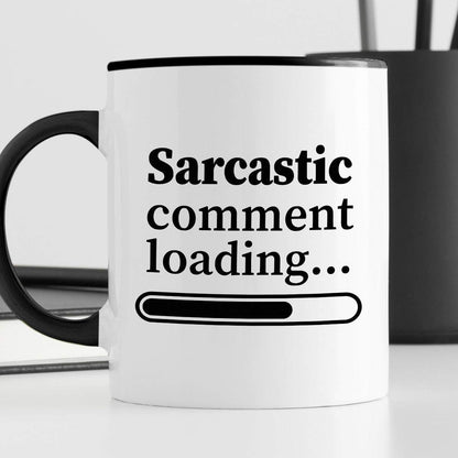 Kubek z nadrukiem "Sarcastic comment loading…"