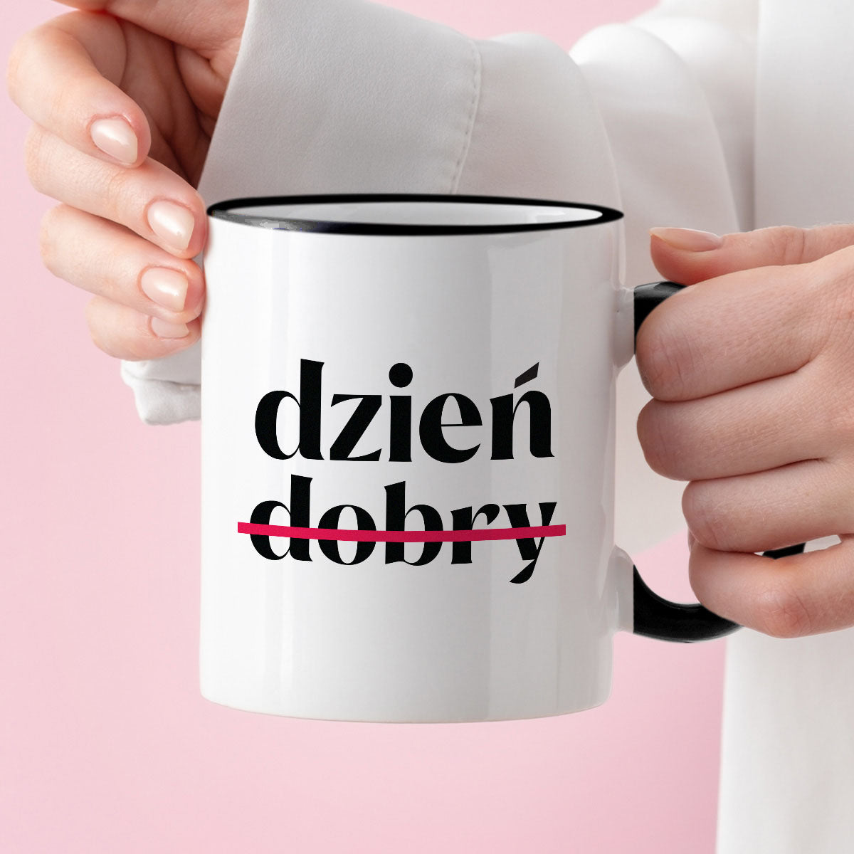 Kubek z nadrukiem "dzień (nie)dobry"