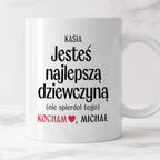 Kubek spersonalizowany z nadrukiem "Jesteś najlepszą dziewczyną (nie s