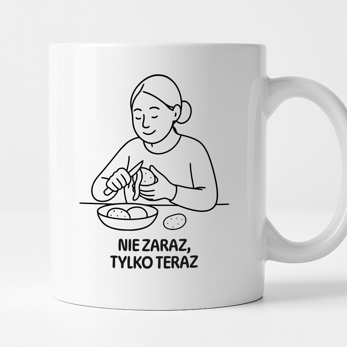 Kubek z nadrukiem "Nie zaraz tylko teraz" - Cytaty MAMY - DZIEŃ MAMY