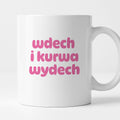 Kubek z nadrukiem "wdech i kurwa wydech" v2