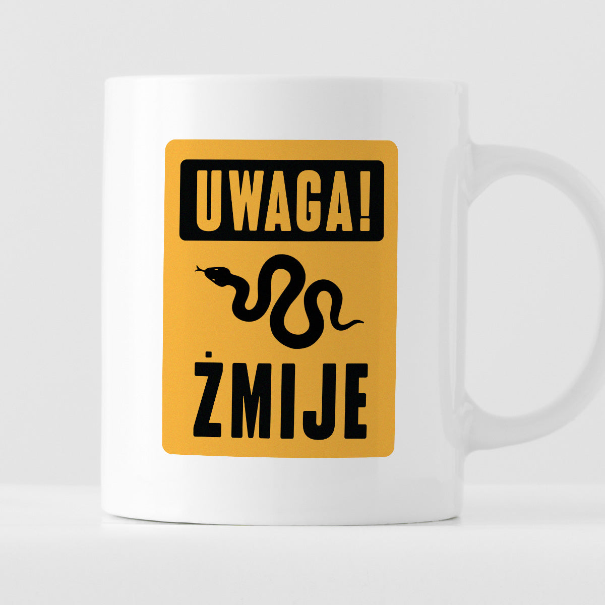 Kubek z nadrukiem "UWAGA! ŻMIJE"