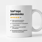 Kubek z nadrukiem "Szef tego pierdolnika"