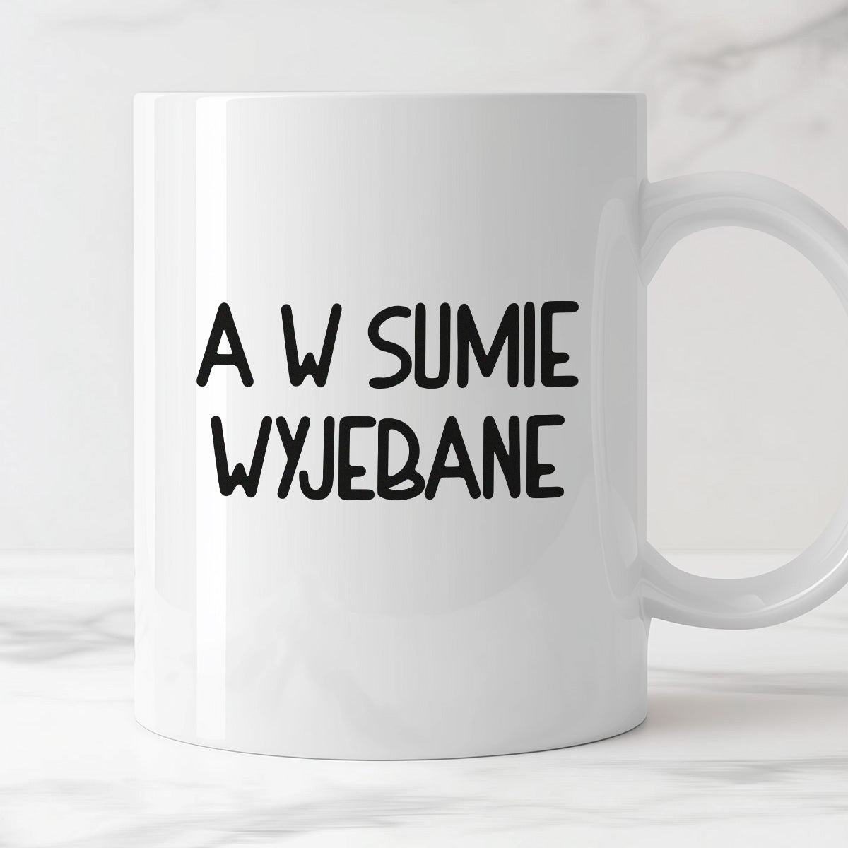 Kubek z nadrukiem "A w sumie wyjebane"