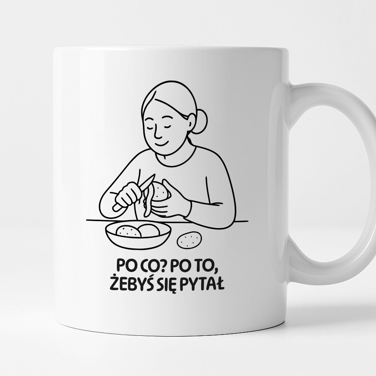 Kubek z nadrukiem "Po co? Po to żebyś się pytał" - Cytaty MAMY - DZIEŃ MAMY