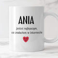 Kubek spersonalizowany z nadrukiem "Jesteś najlepszym, co znalazłem w 
