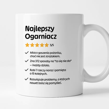 Kubek z nadrukiem "Najlepszy Ogarniacz"