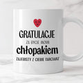 Kubek z nadrukiem "Gratulacje za bycie moim chłopakiem - zajebisty z C