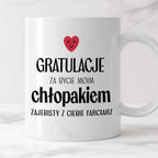Kubek z nadrukiem "Gratulacje za bycie moim chłopakiem - zajebisty z C