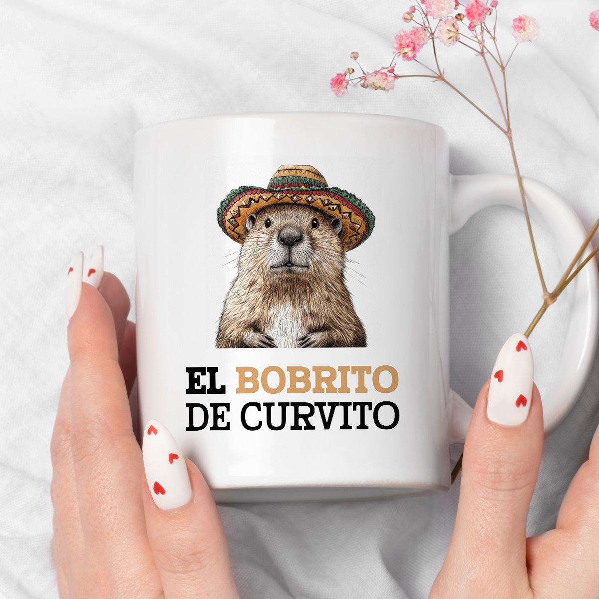 Kubek z nadrukiem "El bobrito de curvito"