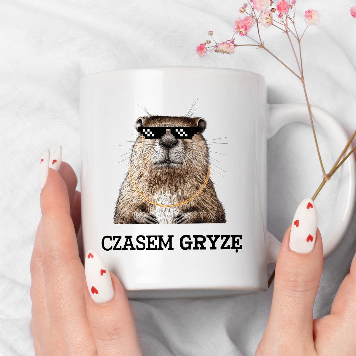Kubek z nadrukiem "Czasem gryzę"