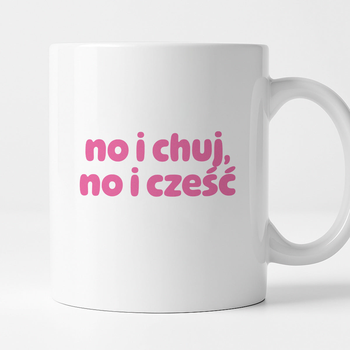 Kubek z nadrukiem "no i chuj no i cześć"