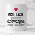 Kubek z nadrukiem "Gratulacje za bycie moją dziewczyną - zajebista z C