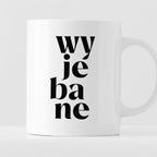 Kubek z nadrukiem "wy je ba ne"