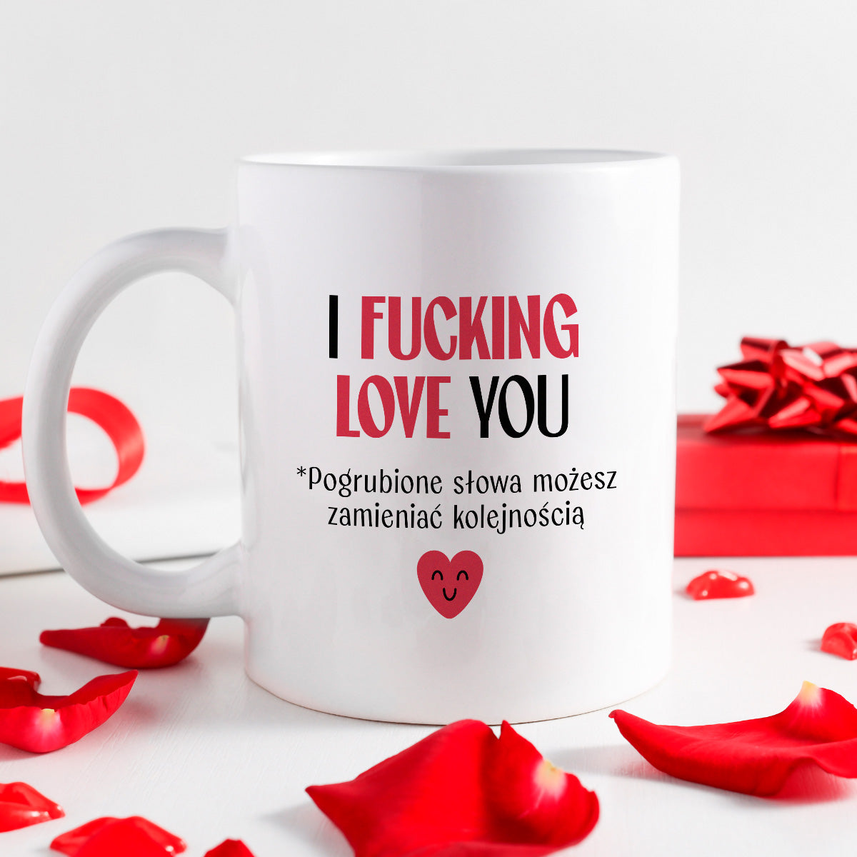 Kubek z nadrukiem "I fucking love you" [wersja PL] - WALENTYNKI - FB