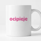 Kubek z nadrukiem "ocipieje"