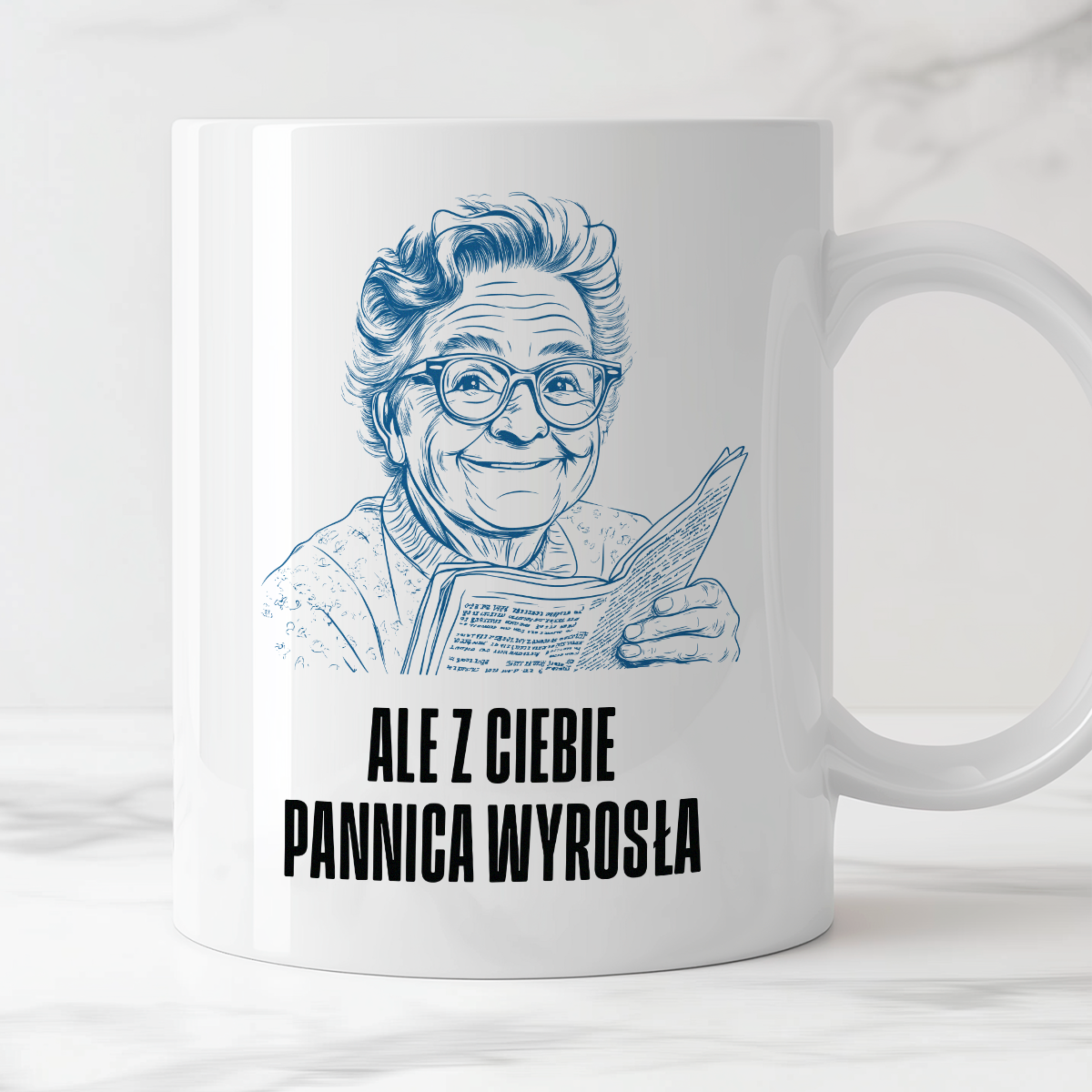 Kubek z cytatem Dziadka "Ale z Ciebie Pannica wyrosła"