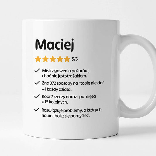 Kubek MISTRZA z imieniem