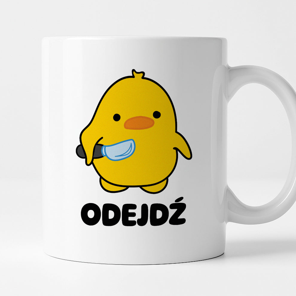 Kubek z nadrukiem - "Odejdź"