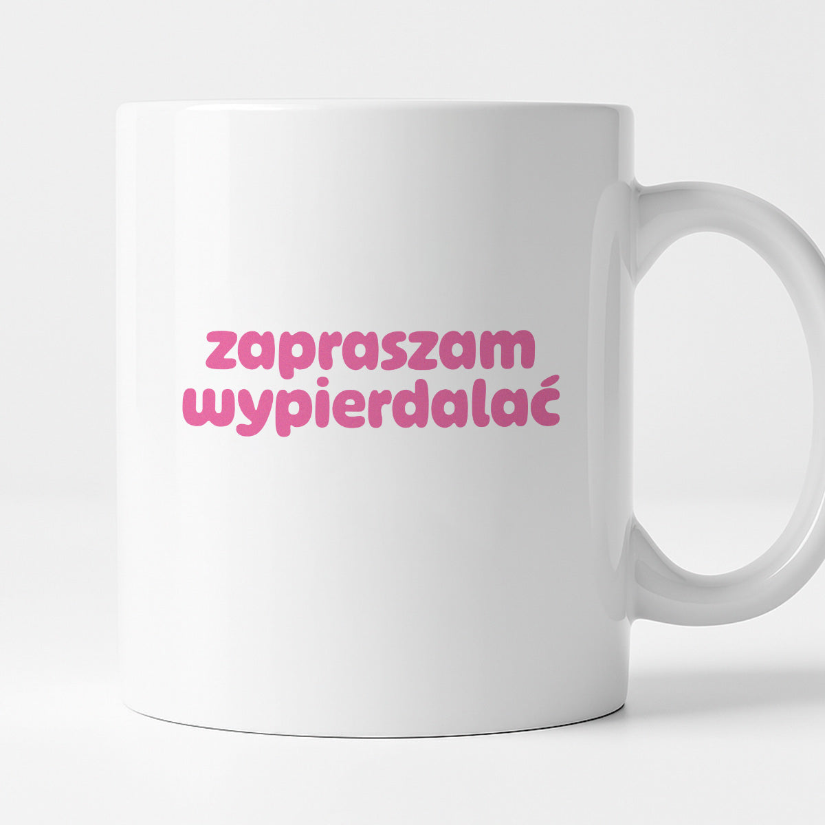 Kubek z nadrukiem "zapraszam wypierdalać" v2