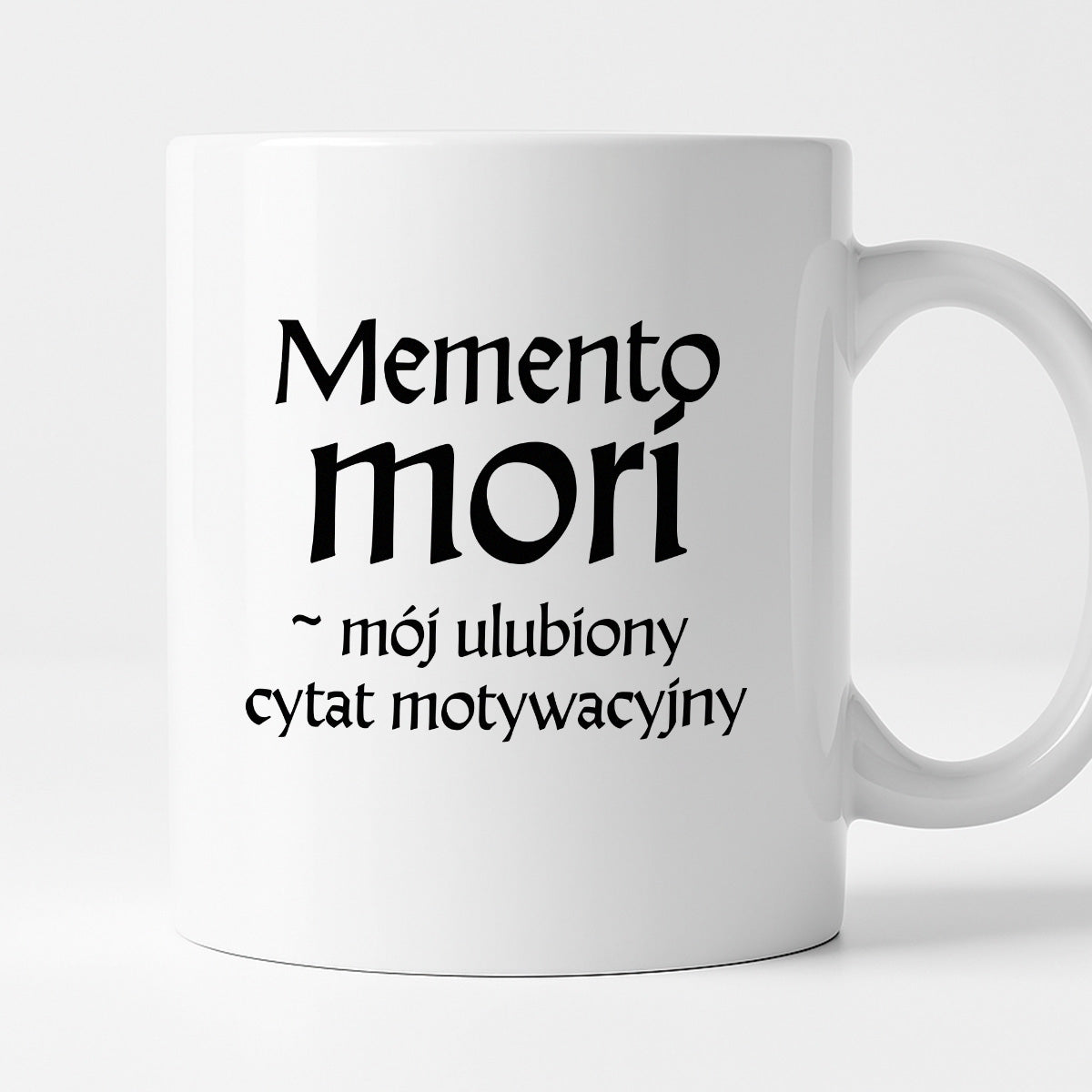 Kubek z nadrukiem "Memento mori - mój ulubiony cytat motywacyjny" v2