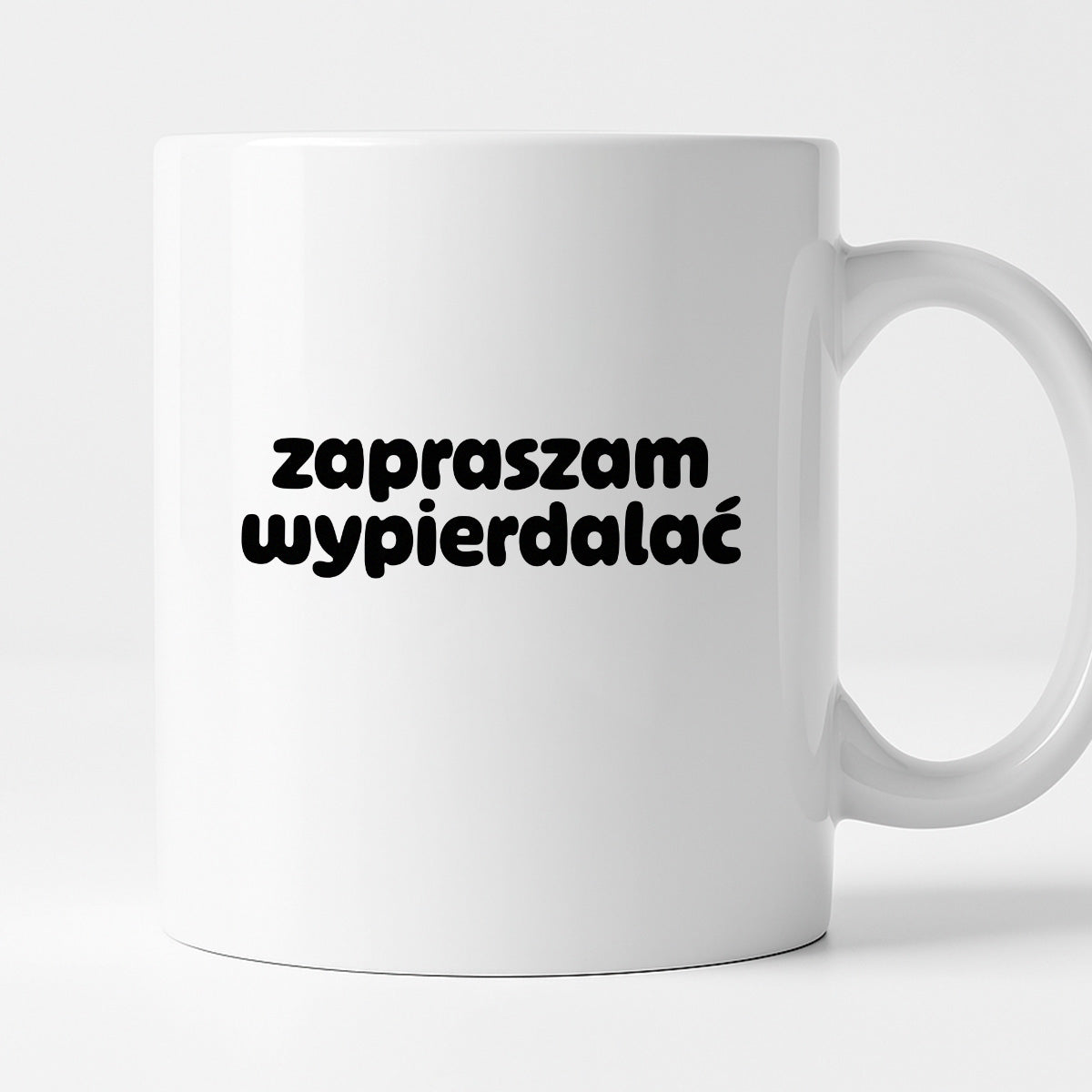 Kubek z nadrukiem "zapraszam wypierdalać" v2