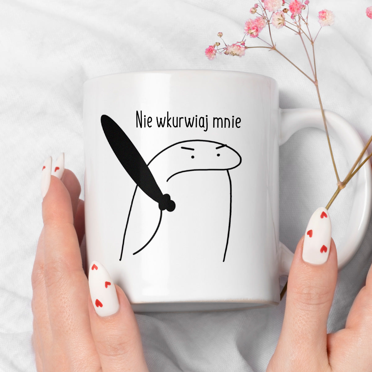 Kubek z nadrukiem "Nie wkurwiaj mnie"