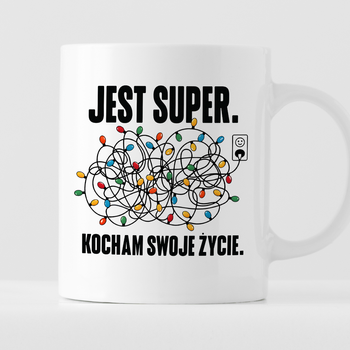 Kubek świąteczny "Jest super. Kocham swoje życie."