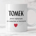 Kubek spersonalizowany z nadrukiem "Jesteś najlepszym, co znalazłam w 