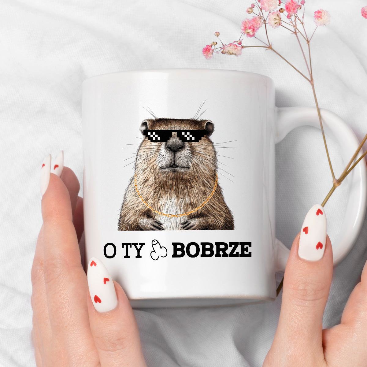 Kubek z nadrukiem "O Ty ch*ju bobrze"
