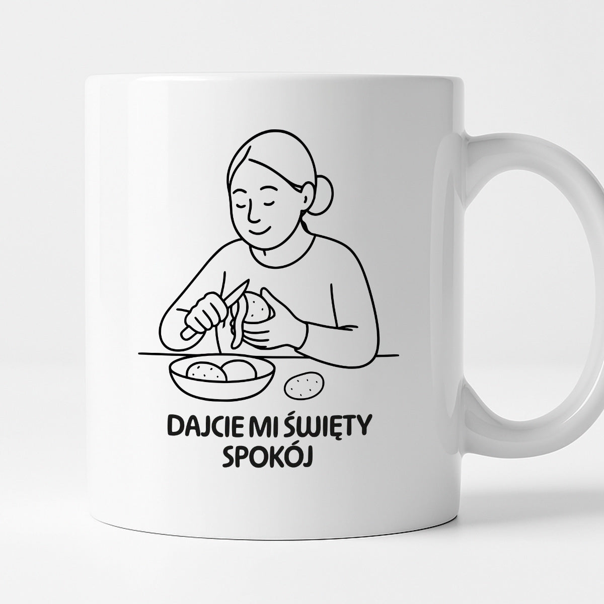 Kubek z nadrukiem "Dajcie mi święty spokój" - Cytaty MAMY - DZIEŃ MAMY