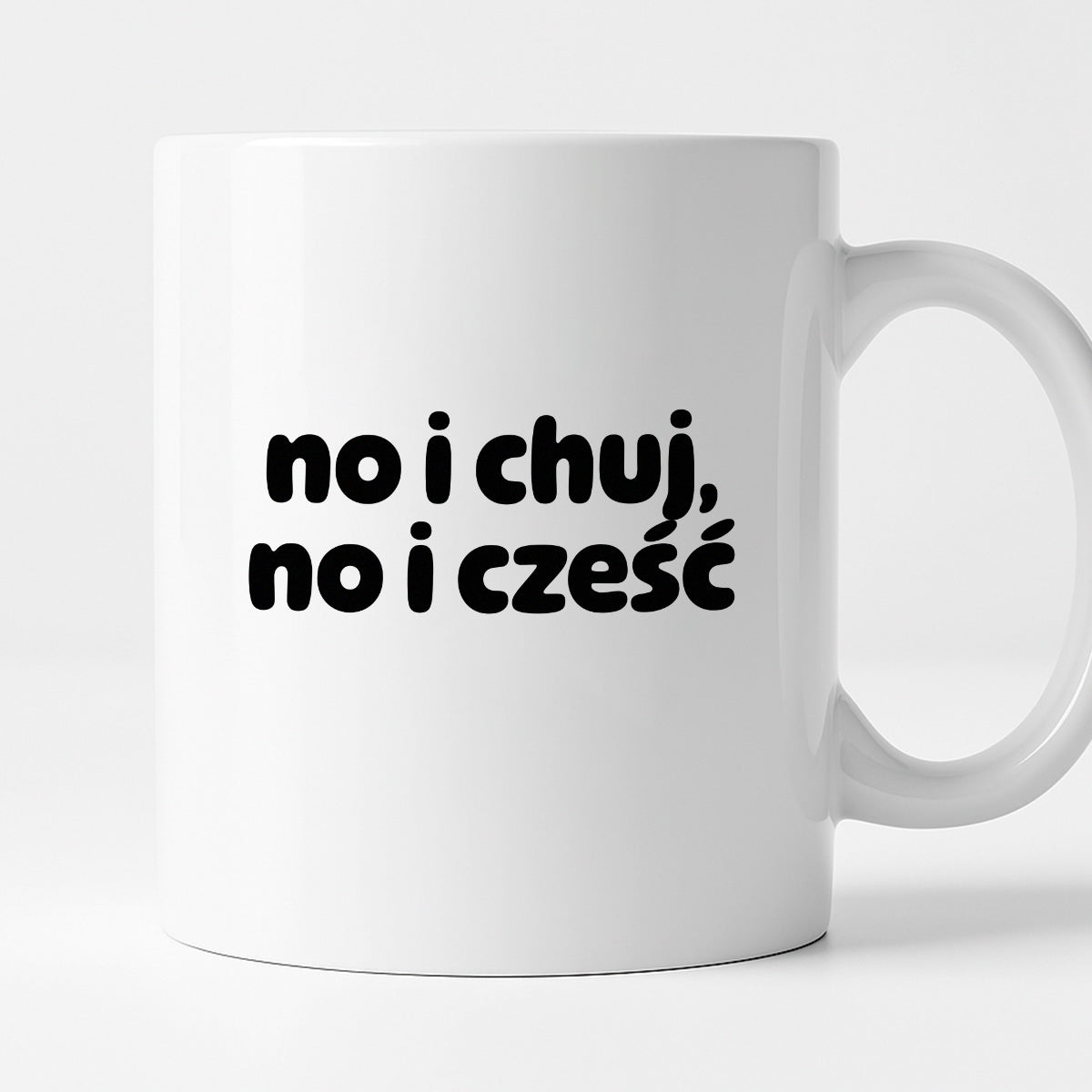Kubek z nadrukiem "no i chuj no i cześć"
