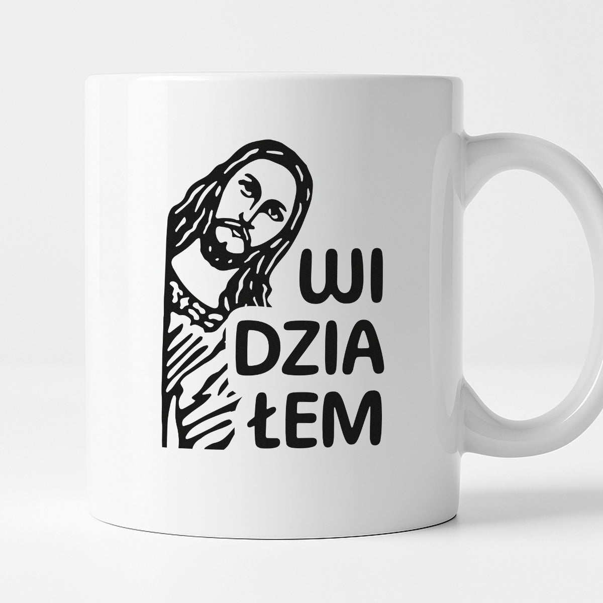 Kubek z nadrukiem "Widziałem - Jezus"