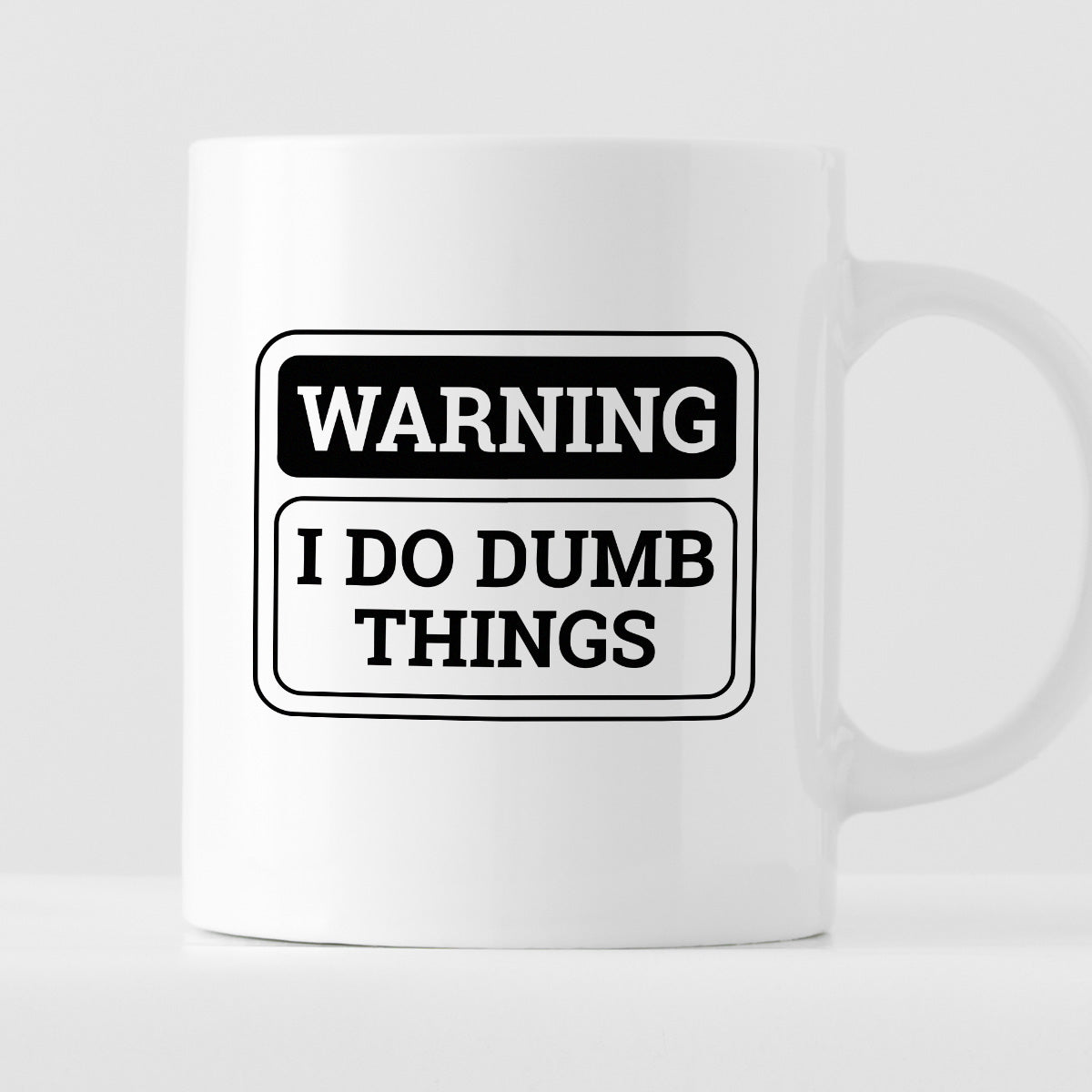 Kubek z nadrukiem "Warning! I do dumb things"