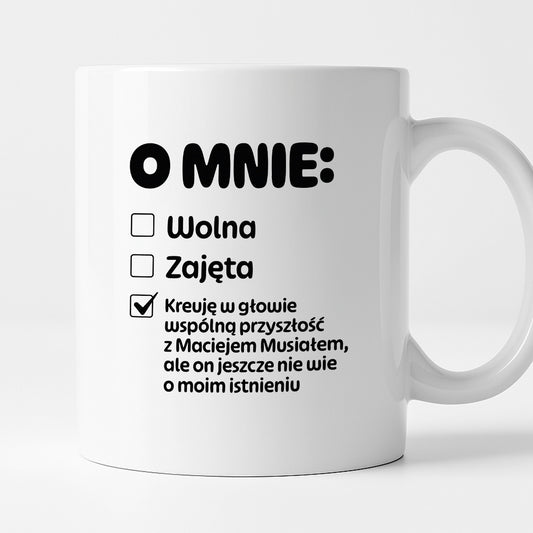 Kubek z nadrukiem "Mój status"