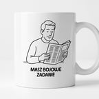 Kubek z nadrukiem "Masz bojowe zadanie" - Cytaty TATY - DZIEŃ TATY
