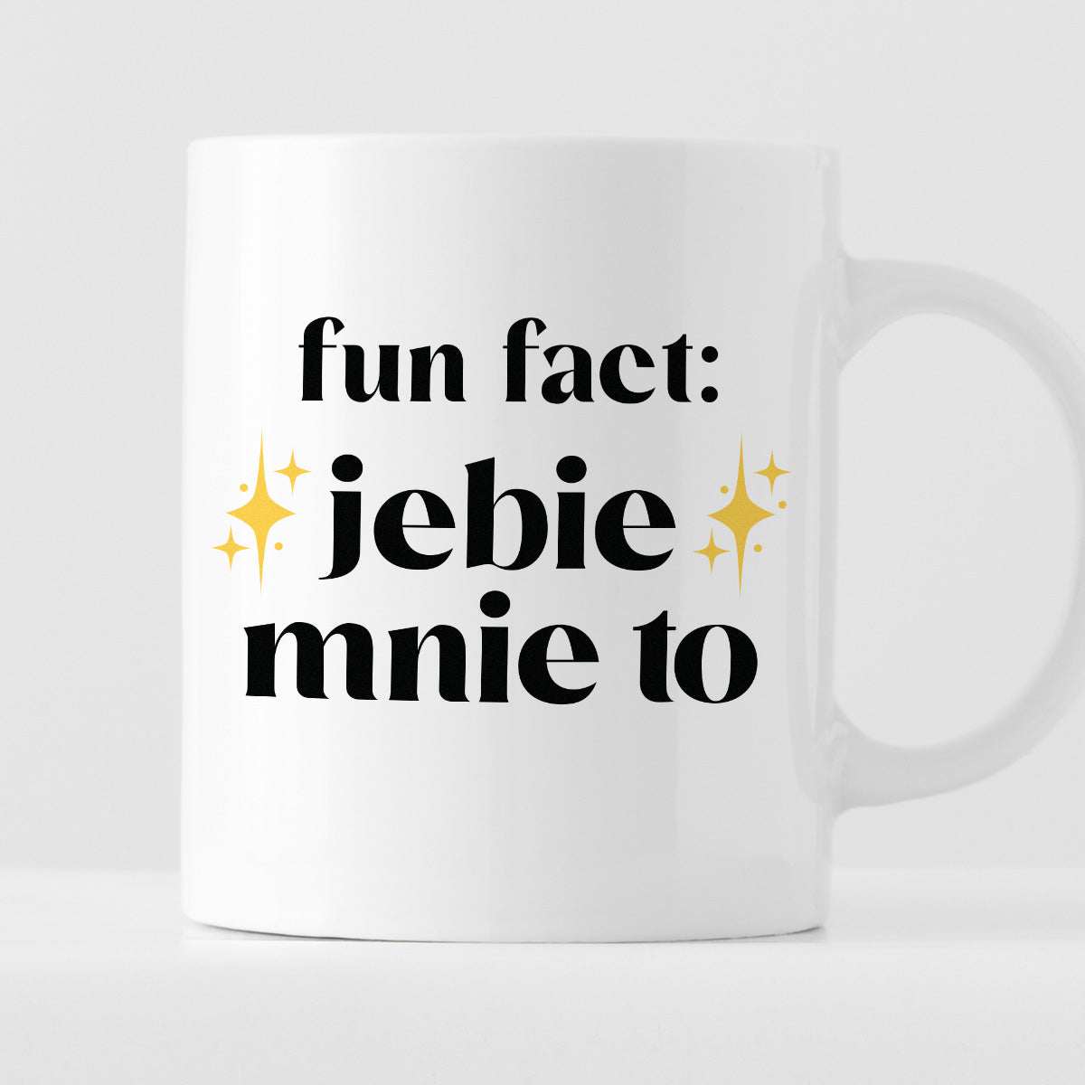 Kubek z nadrukiem "fun fact: jebie mnie to"