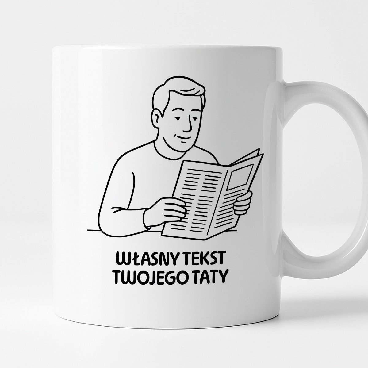 Kubek SPERSONALIZOWANY z nadrukiem - własny cytat TATY - DZIEŃ TATY