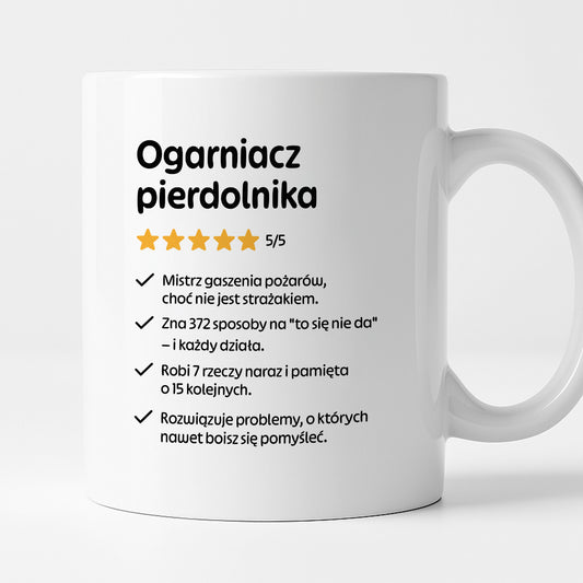 Kubek z nadrukiem "Ogarniacz pierdolnika"