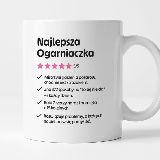 Kubek z nadrukiem "Najlepsza Ogarniaczka"