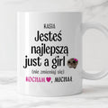 Kubek spersonalizowany z nadrukiem "Jesteś najlepszą just a girl (nie 