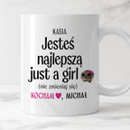 Kubek spersonalizowany z nadrukiem "Jesteś najlepszą just a girl (nie 