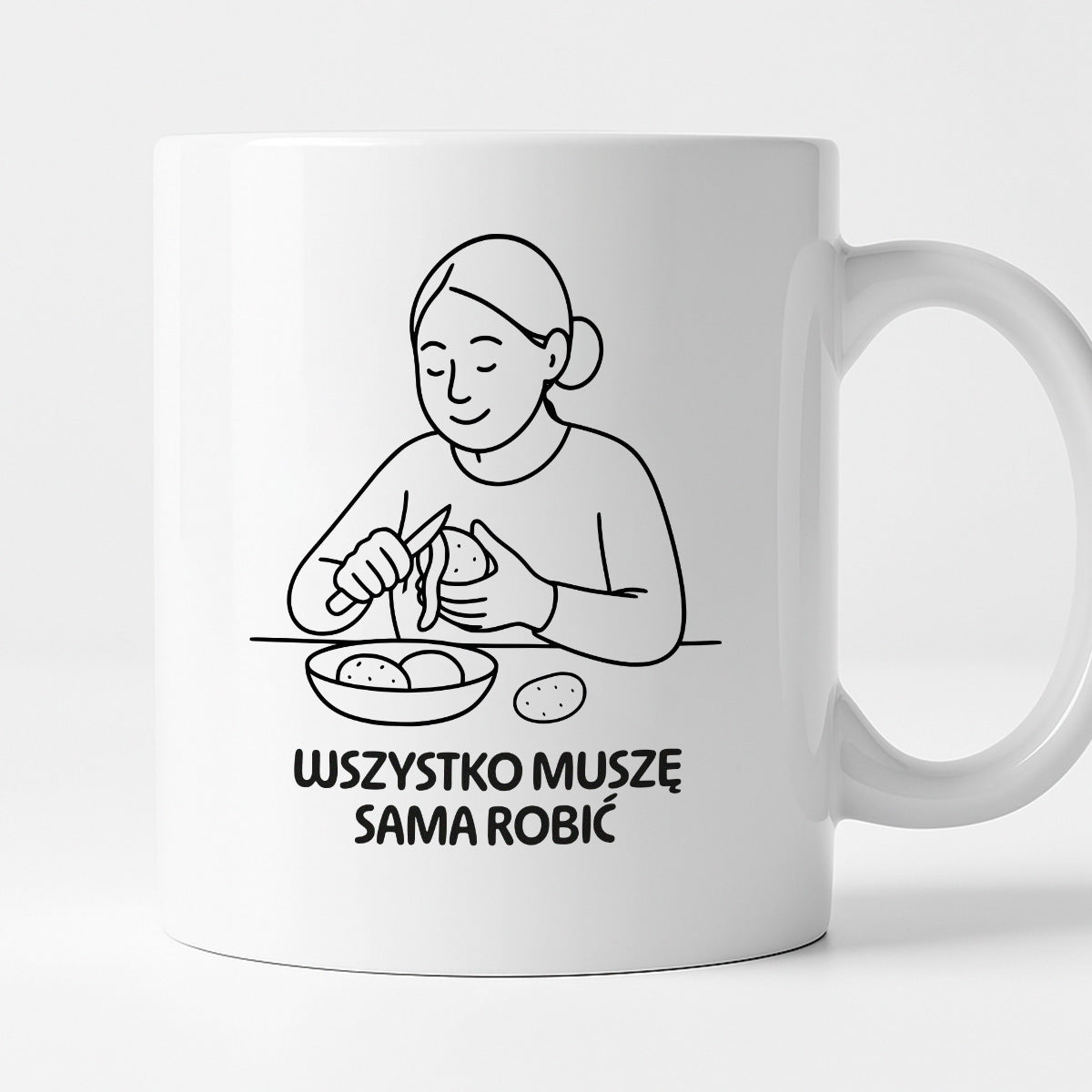 Kubek z nadrukiem "Wszystko muszę sama robić" - Cytaty MAMY - DZIEŃ MAMY
