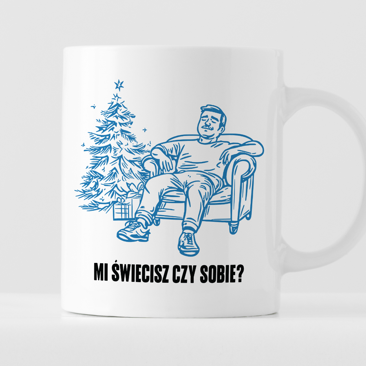 Kubek świąteczny z cytatem Taty "Mi świecisz czy sobie?"