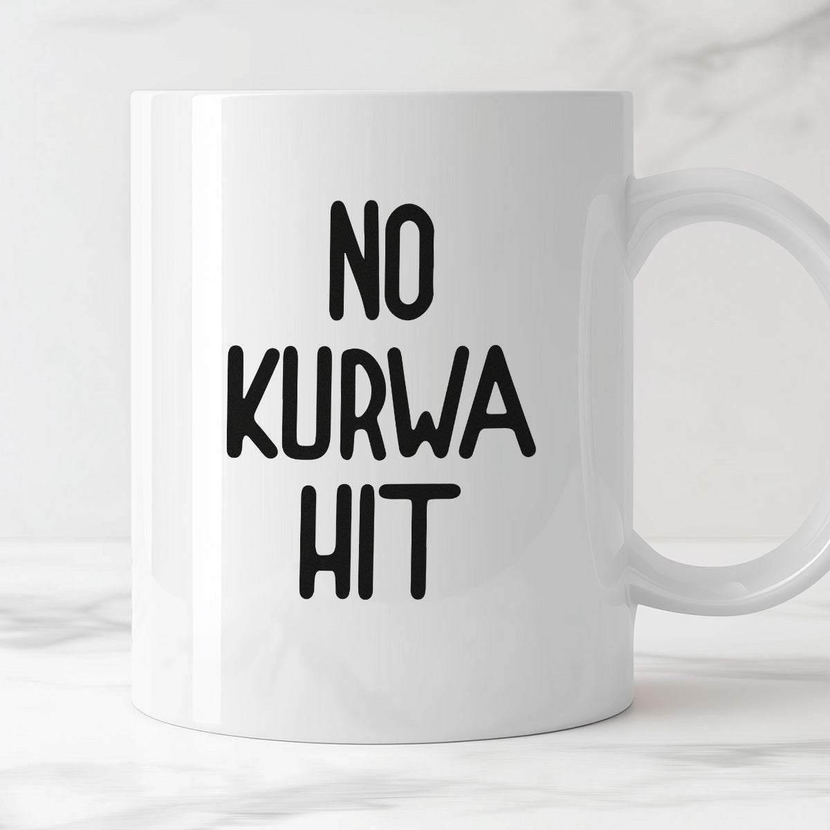 Kubek z nadrukiem "No kurwa hit"