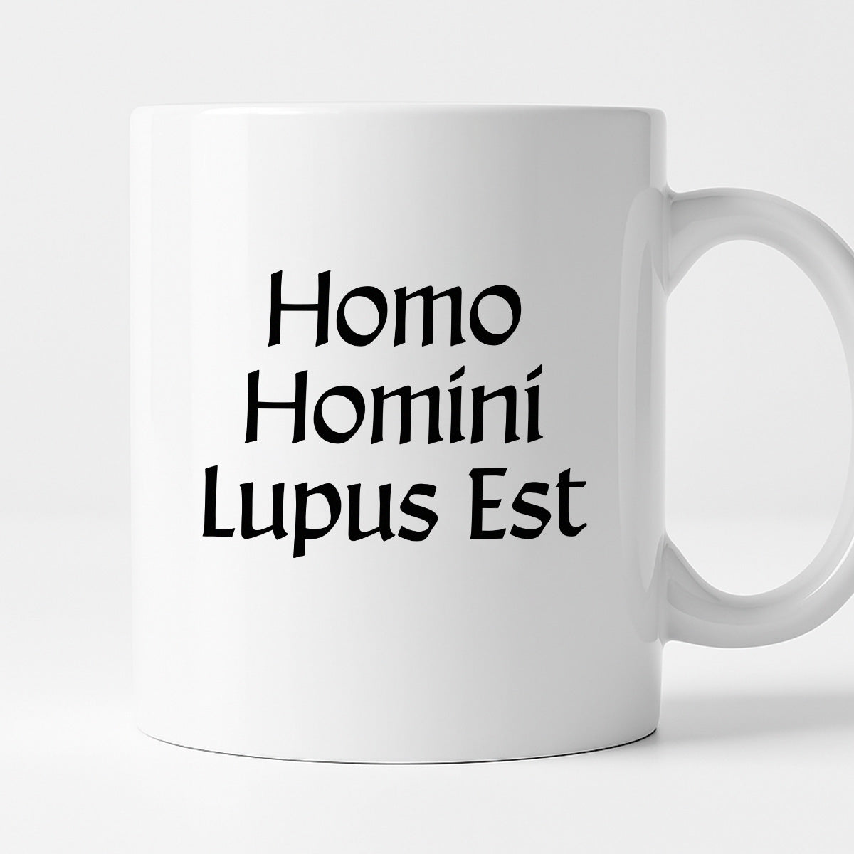 Kubek z nadrukiem "Homo Homini Lupus Est" v2