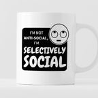 Kubek z nadrukiem "I’m not anti-social, I’m selectively social"