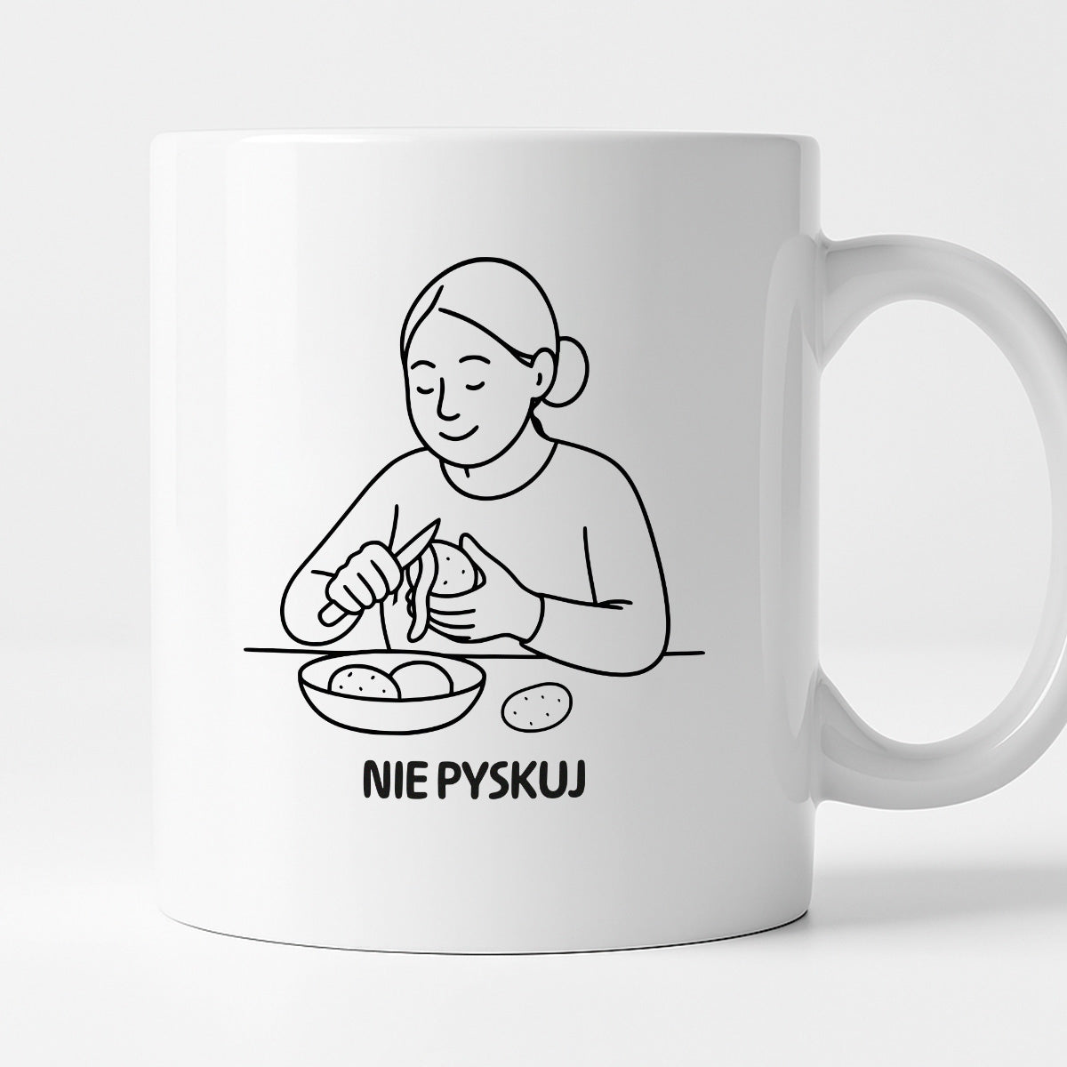 Kubek z nadrukiem "Nie pyskuj" - Cytaty MAMY - DZIEŃ MAMY